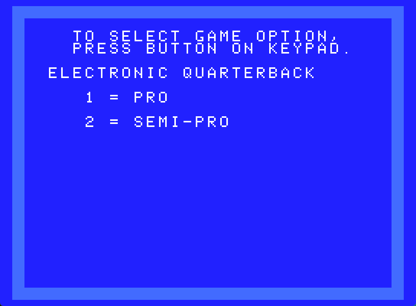 Electronic Quarterback